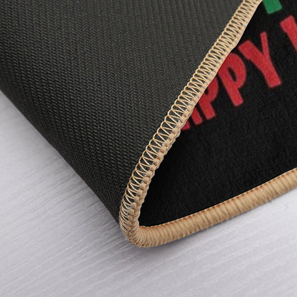 Merry Christmas Kiss My Ass Funny Hanukkah Vacation  Dirt-Trapping Bath Mat