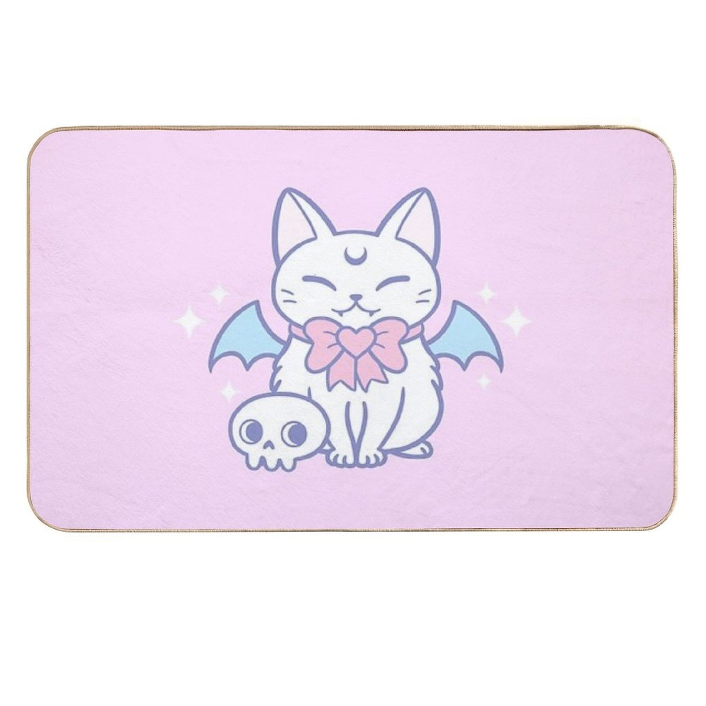 Bat Kitten 02  Nikury  Non-Slip Bath Mat