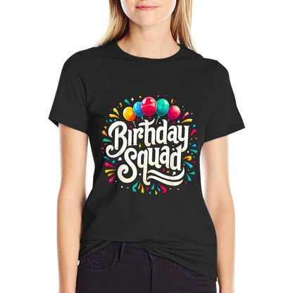 Birthday Squad Birthday Crew Party  Fade-proof Color T-Shirt