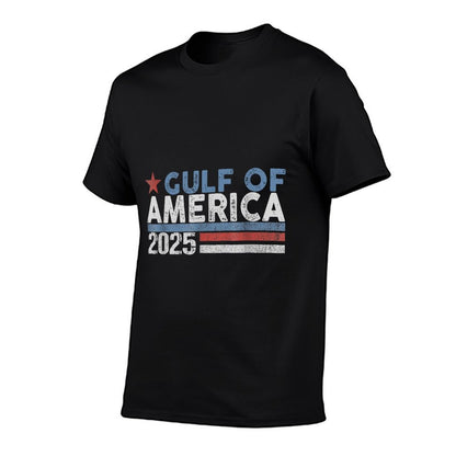 Gulf of USA America Funny Vintage USA Flag Graphic-printed T-Shirt