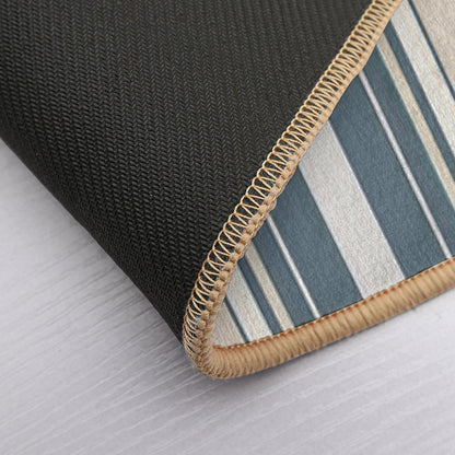 Nice & Neutral Slimming Effect Vertical Balanced Stripes  Long-Lasting Bath Mat