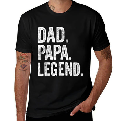 Dad Papa Legend - Vintage Distressed Bold Papa Graphic  Easy-care T-Shirt