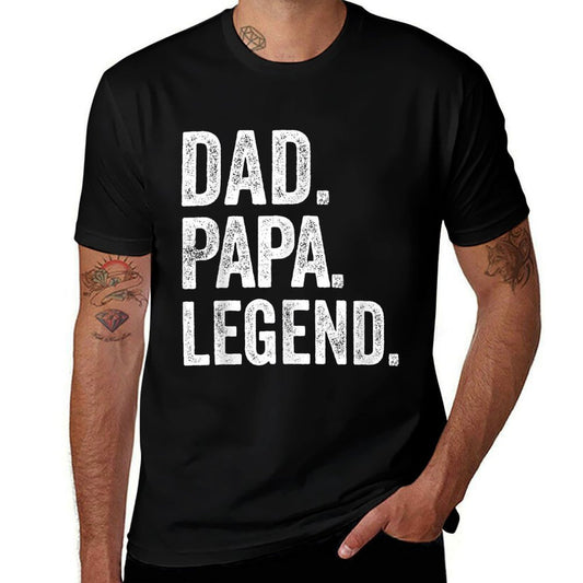 Dad Papa Legend - Vintage Distressed Bold Papa Graphic  Easy-care T-Shirt