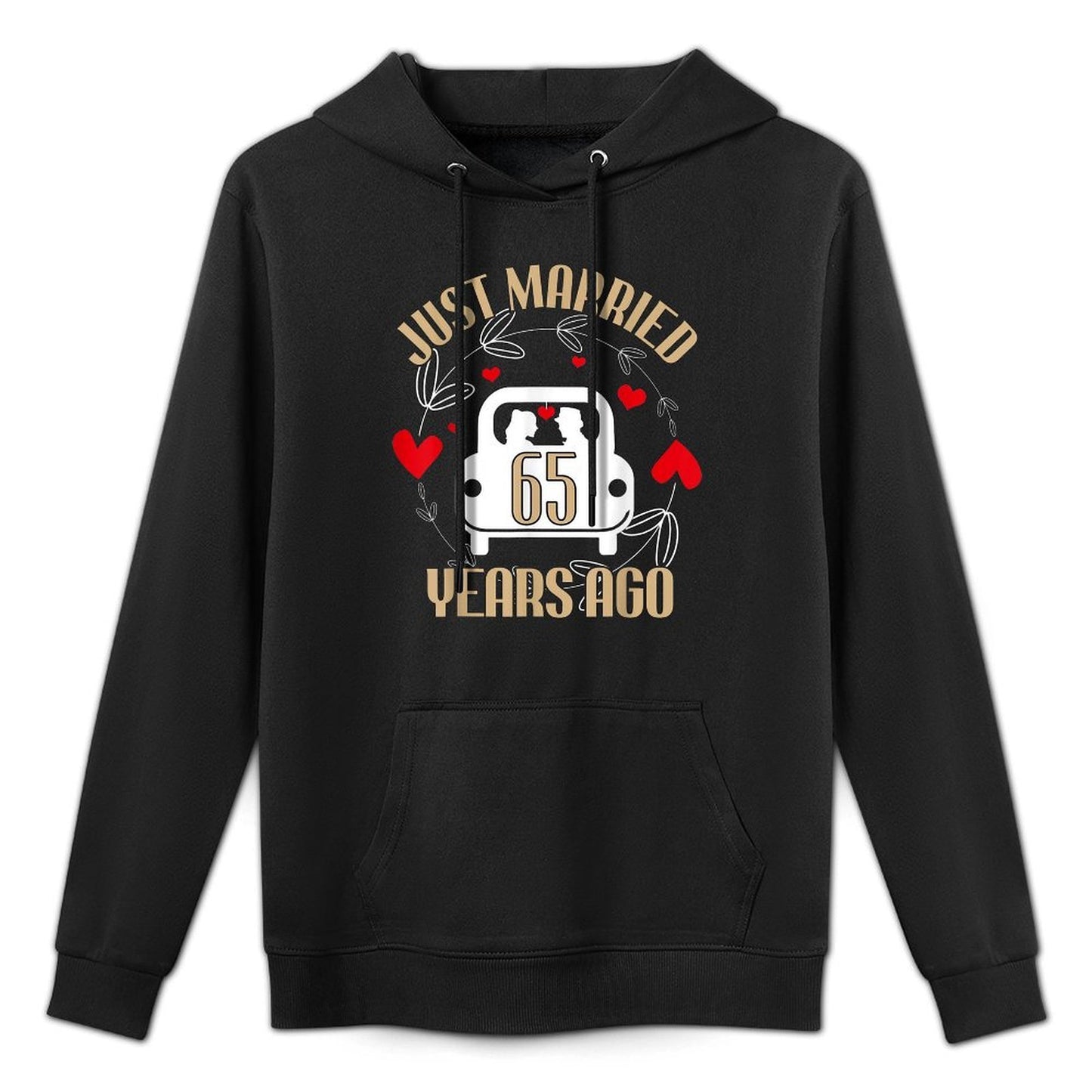 65th Wedding Anniversary Couples Just Married 65 Years Funny Unisex Design Hoodie