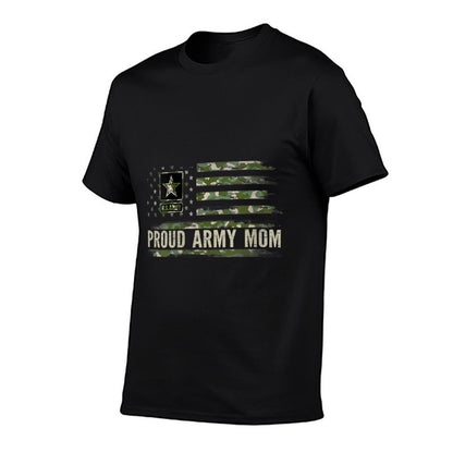 Womens Vintage Proud Army Mom Camo American Veteran Gift  Affordable Price T-Shirt