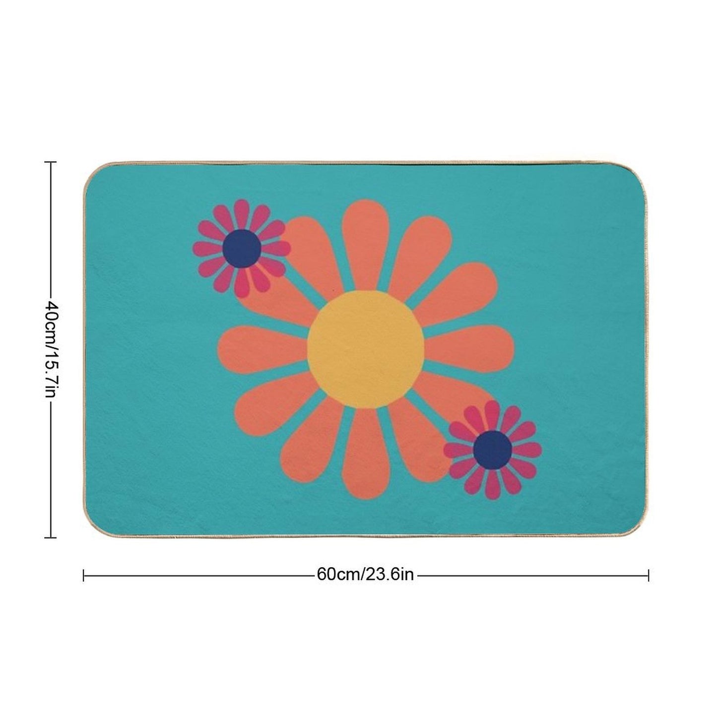 Groovy Flower  Stain-Proof Bath Mat