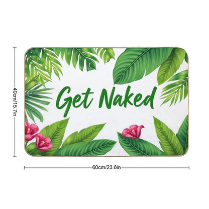 Get Naked, Tropical Jungle, Fun Bathroom  Dirt-Trapping Bath Mat