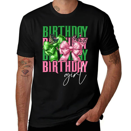 Birthday Witch Pink And Green Birthday Girl Coquette Party  Vintage-inspired T-Shirt
