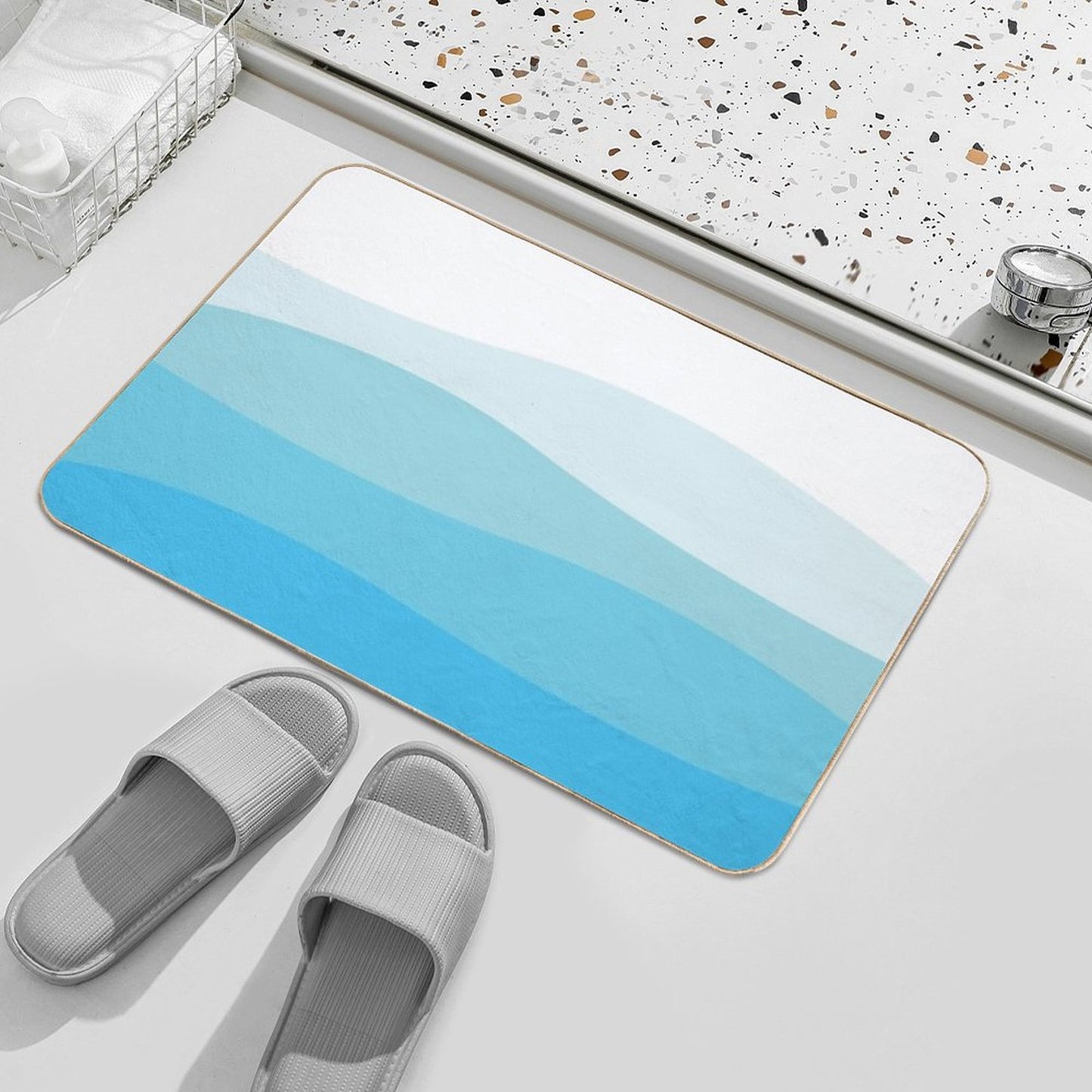 Ocean Waves  Versatile Bath Mat