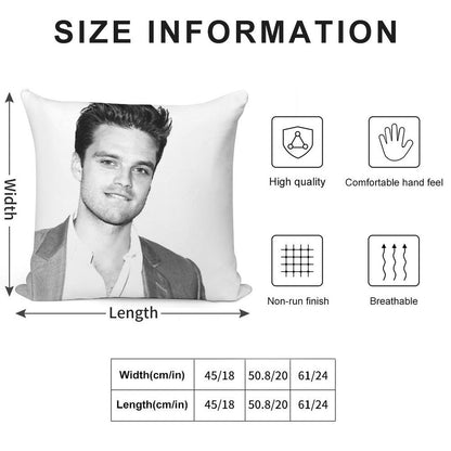 Sebastian Stan Soft Anti-Pilling Throw Pillow