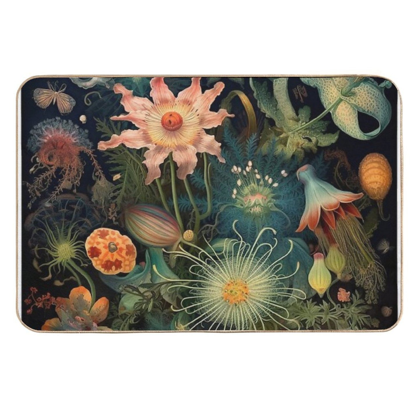 A.I. Gardens  Sampling Masters  Ernst Haeckel + James McNeill Whistler  Versatile Bath Mat