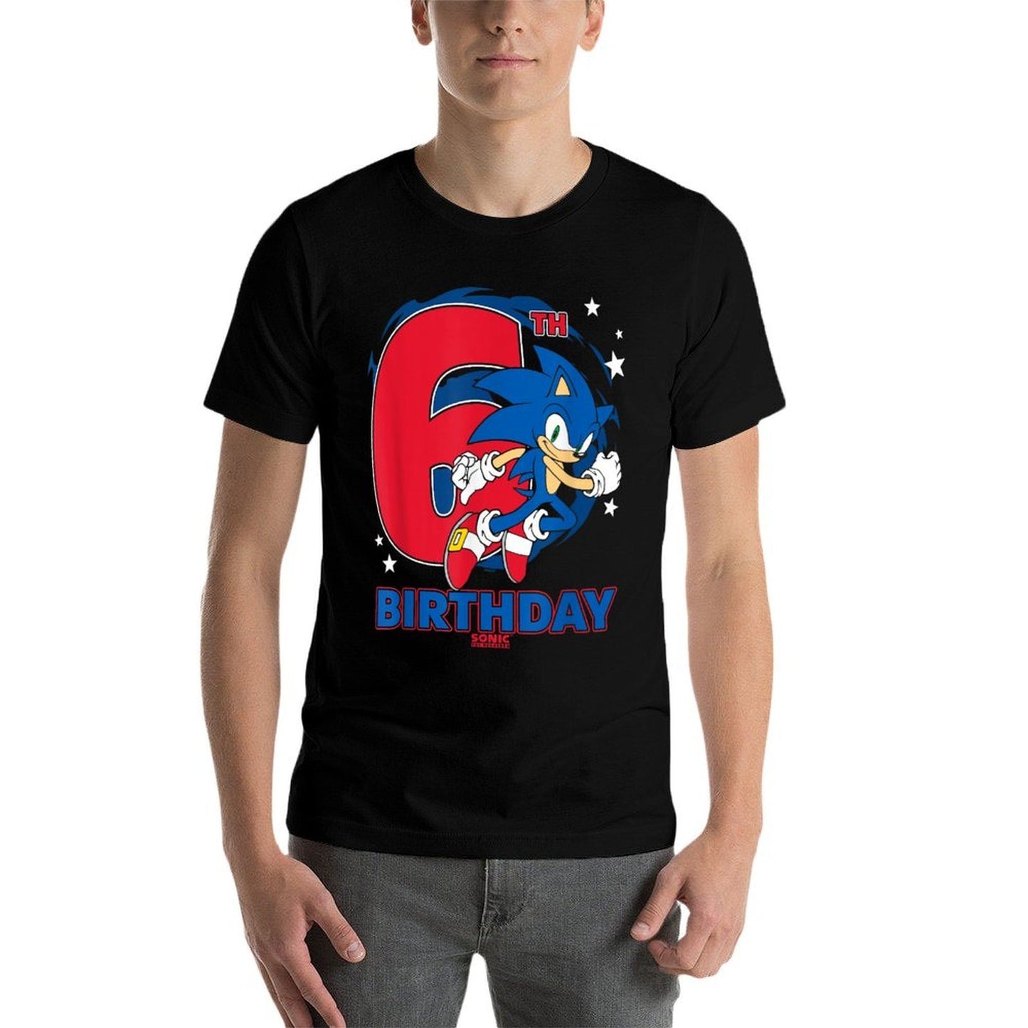 Sonic The Hedgehog Epic Sonic 6th Birthday Big Chest Logo  Lightweight T-Shirt