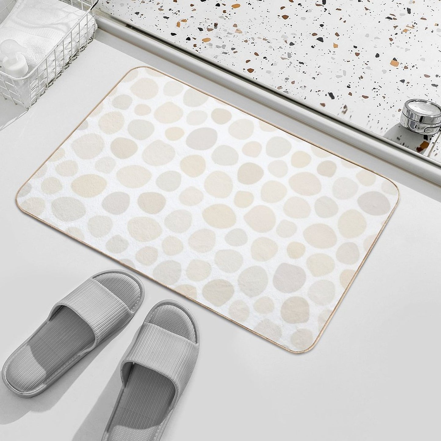 Beach Stones Durable Bath Mat