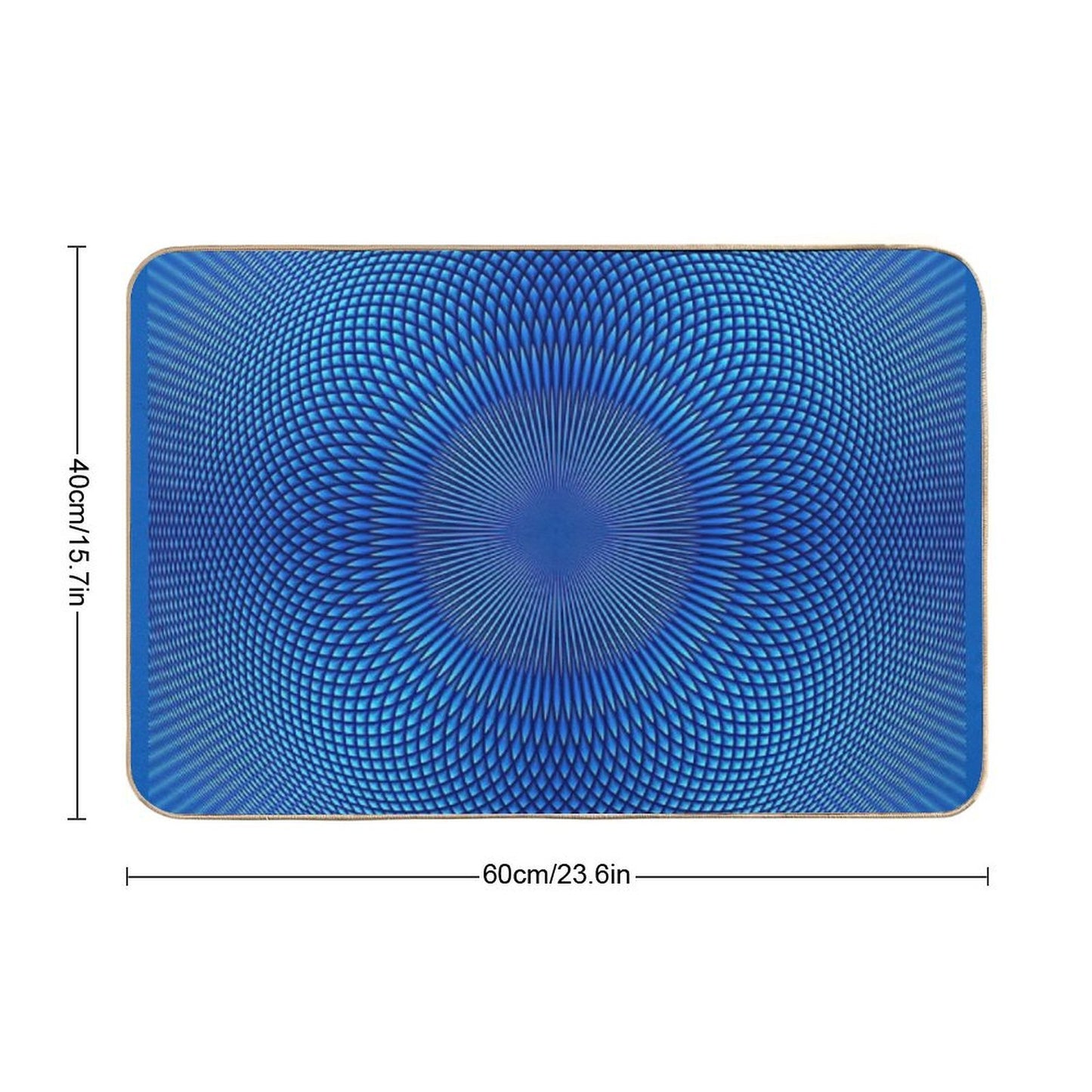 Optical Illusion Blue Face Mask, Shower Curtains, Shirts & More  Multi-Purpose Bath Mat