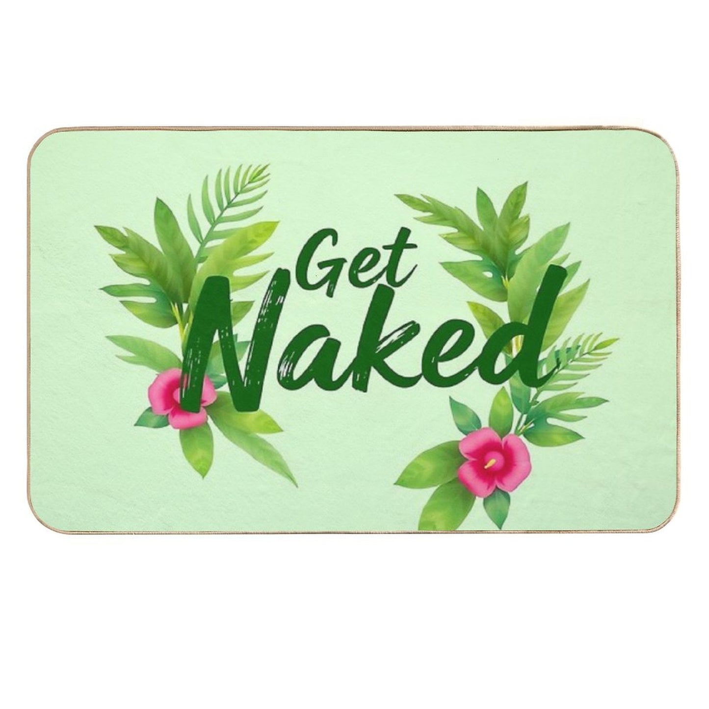Get Naked, Tropical Jungle, Fun Bathroom  Long-Lasting Bath Mat