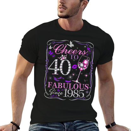 Cheers to 40 Fabulous Since 1985. Women’s 40th Birthday  Odor-resistant T-Shirt