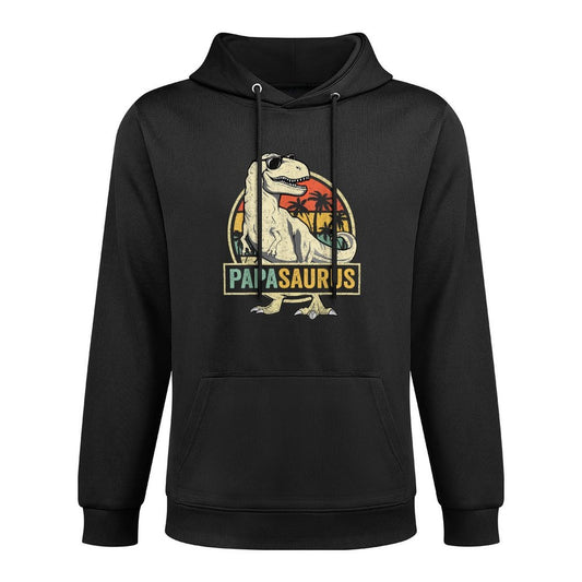 Papasaurus T Rex Dinosaur Papa Saurus Family Matching Breathable Fabric Hoodie