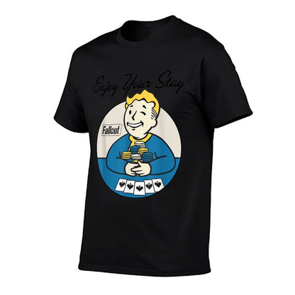 Fallout Video Game Vault Boy Poker Enjoy Your Stay  Lightweight T-Shirt