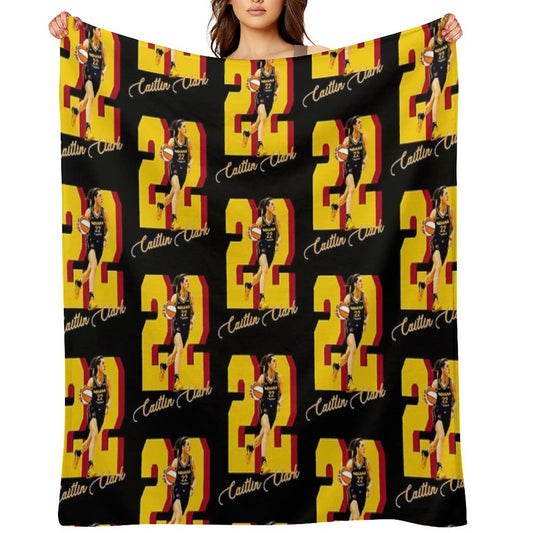 Caitlin Clark 22 Travel-friendly Throw Blanket