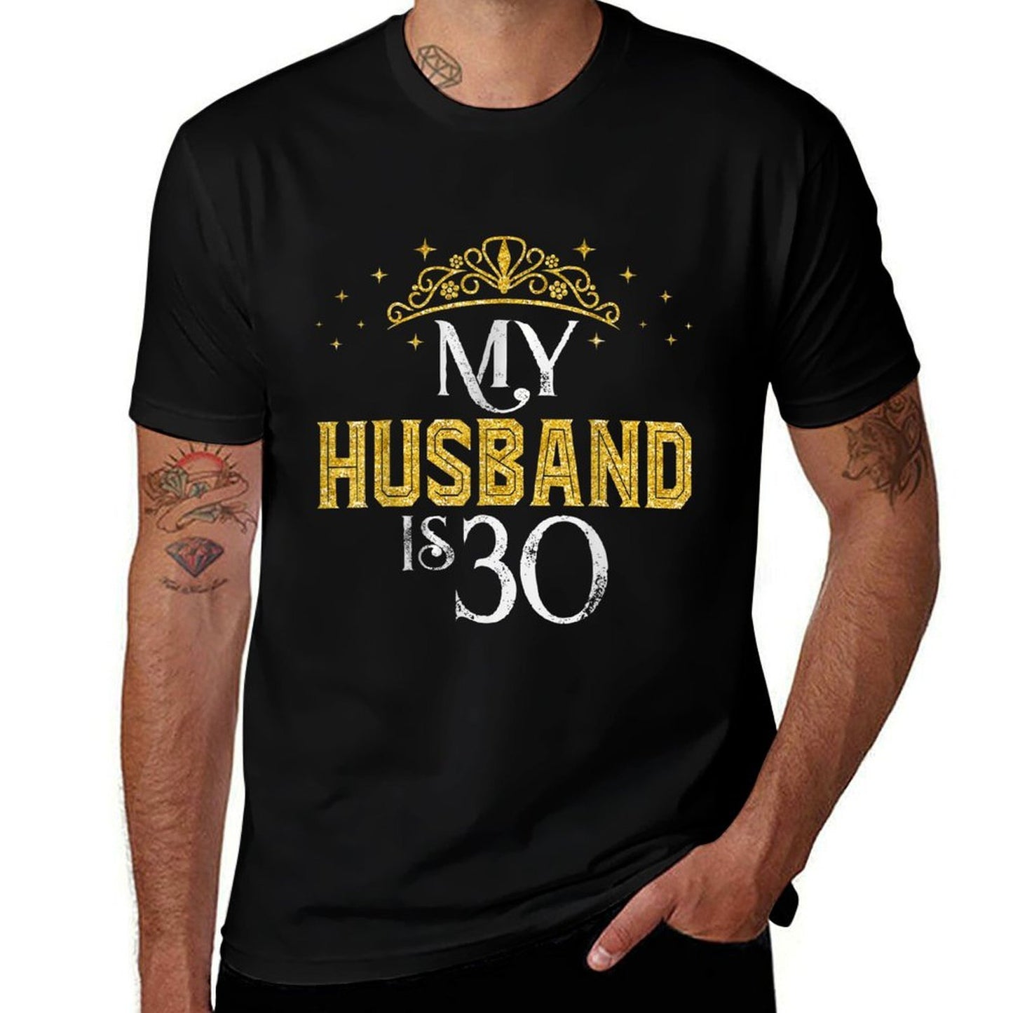 My Husband Is 30 Years Old 1993 30th Birthday Gifts  Cotton T-Shirt