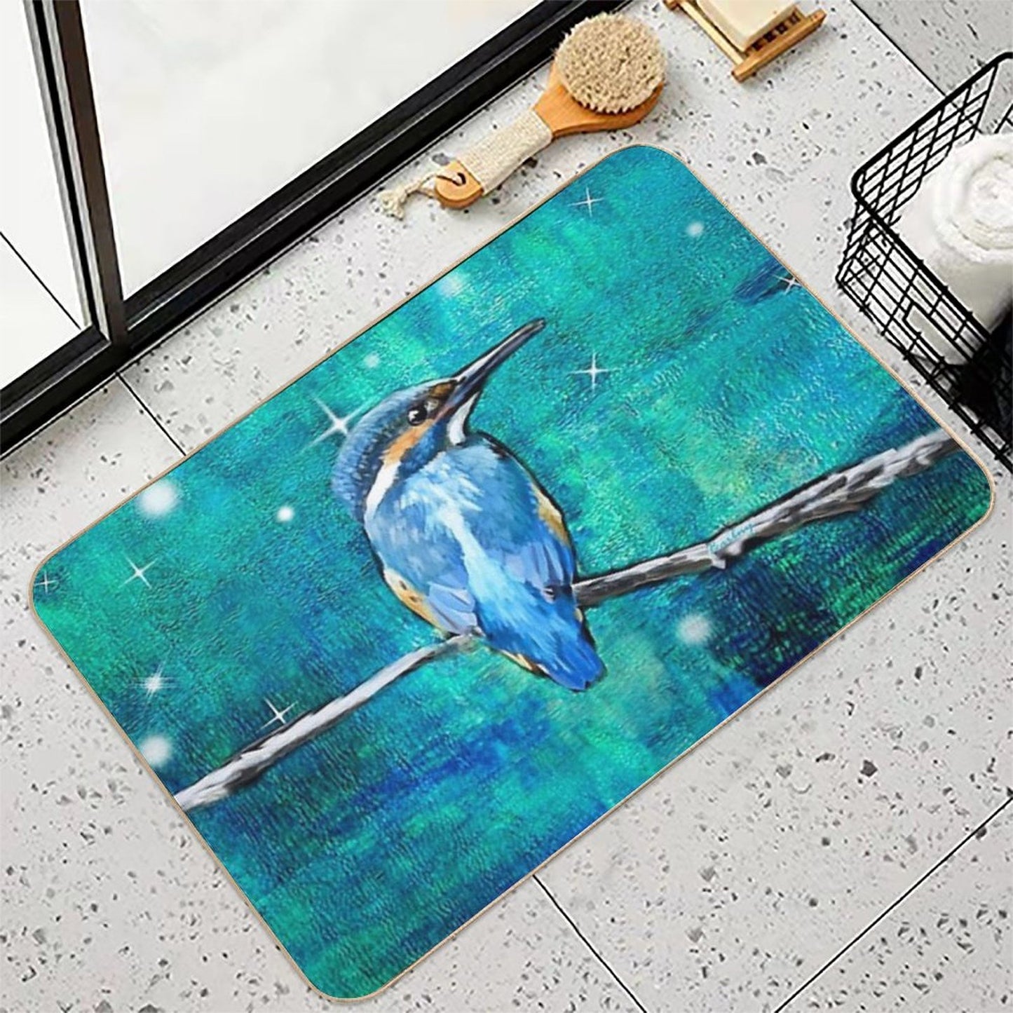 Kingfisher Texture  Toxin-Free Bath Mat