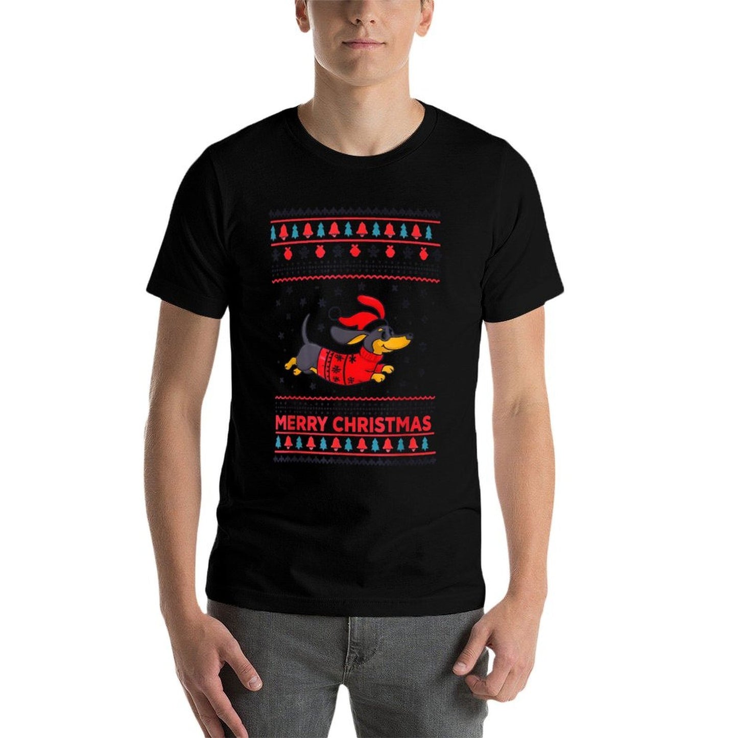 Merry Christmas Wiener Dog, Dachshund Christmas Xmas  Classic T-Shirt