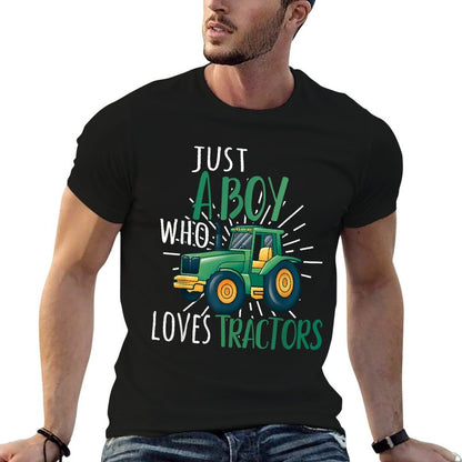 Just A Boy Who Loves Tractors Cute Toddler And Boys  Tagless Design T-Shirt