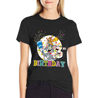 Tom And Jerry 3rd Birthday Portrait  Soft T-Shirt