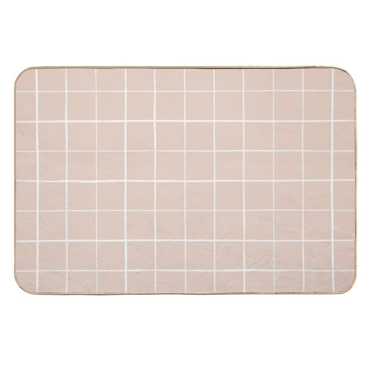 Grid Minimalist Geometric Stripe Lines  Rapid-Drying Bath Mat