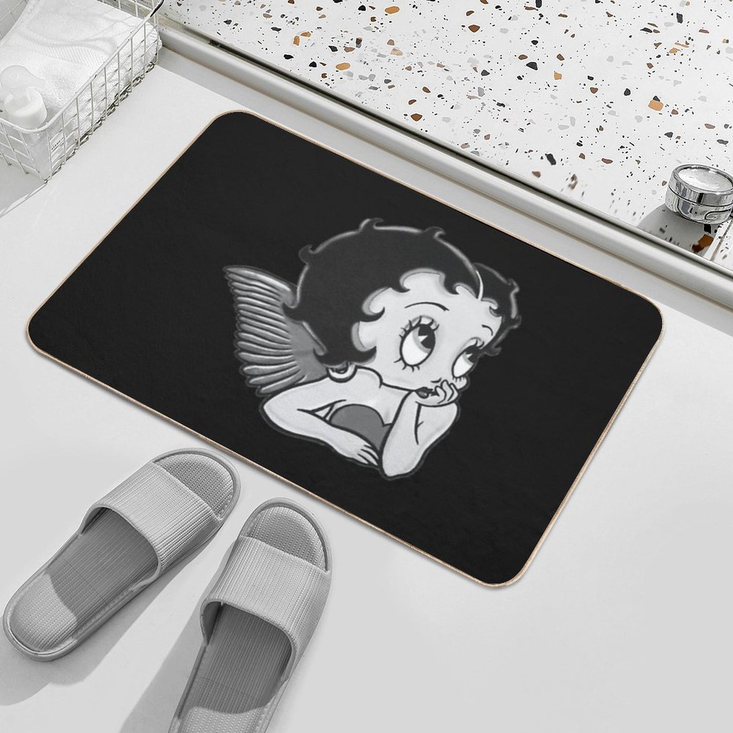 B&W Betty Boop  Easy Maintenance Bath Mat