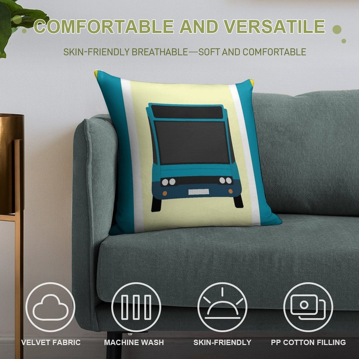 Arriva Optare Solo Soft Decorative Cover Throw Pillow