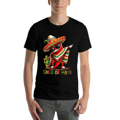 Dabbing Chili Cinco De Mayo Funny Mexican Food Dab Boys Kids  Relaxed-fit T-Shirt