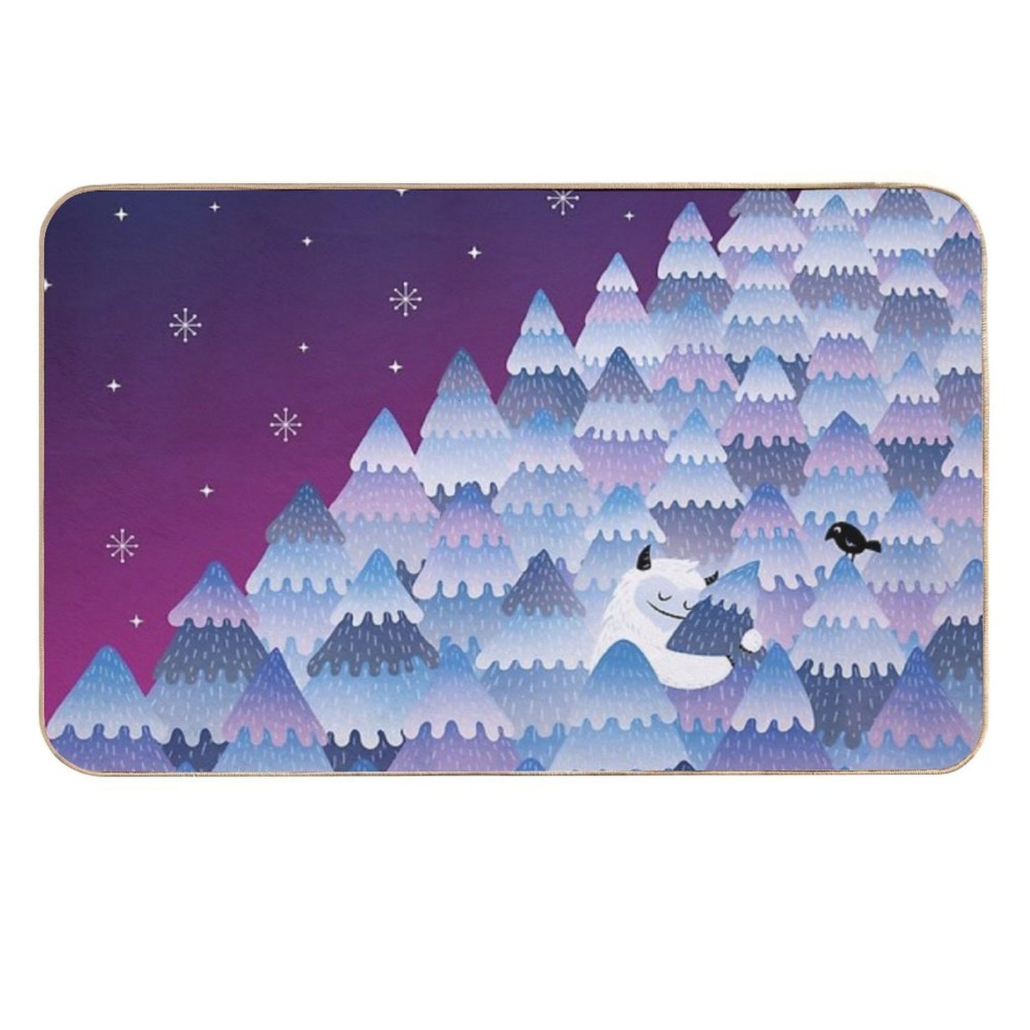 Tree Hugger (Night Version)  Non-Slip Bath Mat