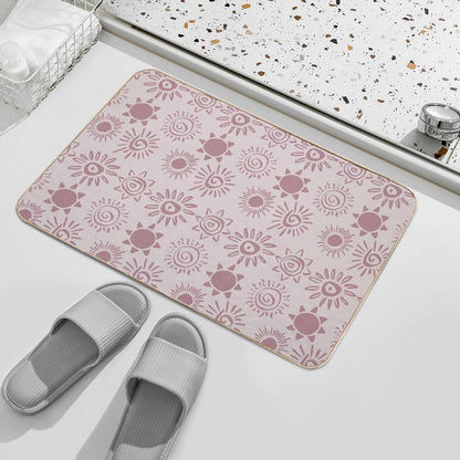 Magical Sun Bohemian Dreamy Aesthetic In Muted Colors Light & Dark Muted Pink  Multi-Purpose Bath Mat