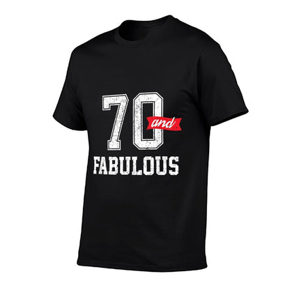 Mens 70th Birthday, 70 And Fabulous Sports Fans Gift  Moisture-wicking T-Shirt