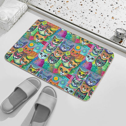 Happy Cats  Repositionable Bath Mat