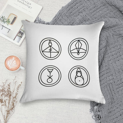 Luz's Glyphs Soft Durable Construction Throw Pillow