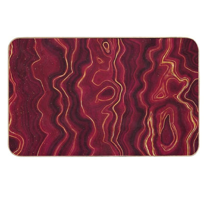Red Agate Texture 01  Easy To Clean Bath Mat