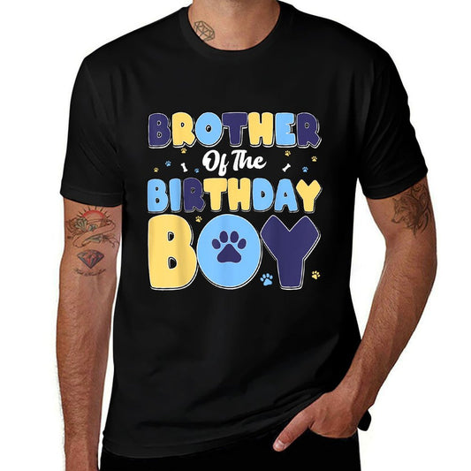 Brother Of The Birthday Boy Matching Family Party Dog Lover  Eco-friendly Material T-Shirt