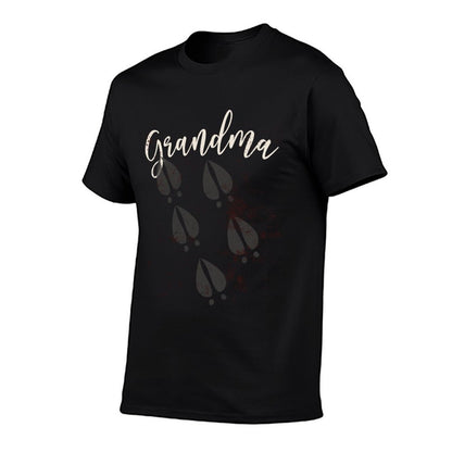 Funny Christmas Grandma Reindeer Tracks Sweatshirt  Rolled Sleeves T-Shirt
