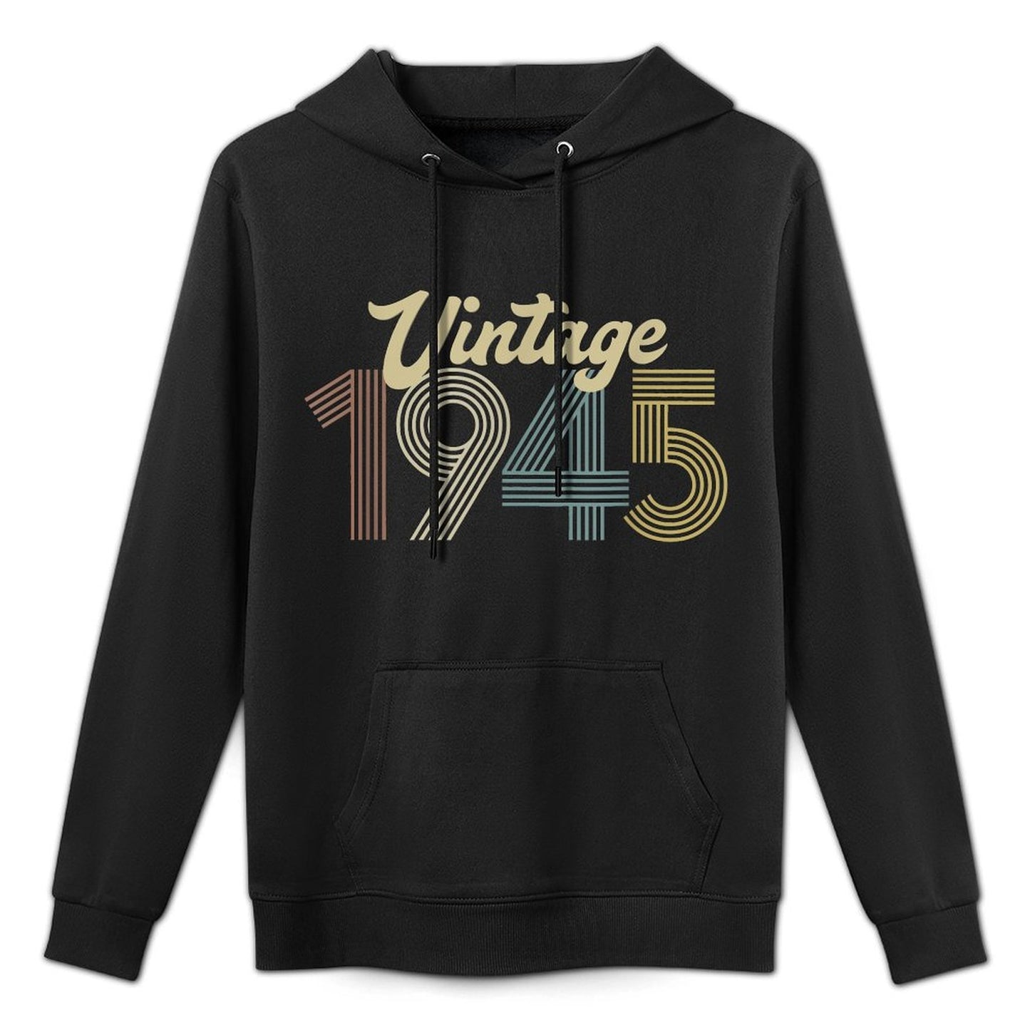 Vintage 1945 80th Birthday 80 Year Old Durable Construction Hoodie