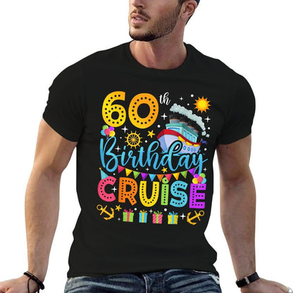 60th Birthday Cruise Cruising Lover 60 Years Old Bday Party  Oversized Silhouette T-Shirt