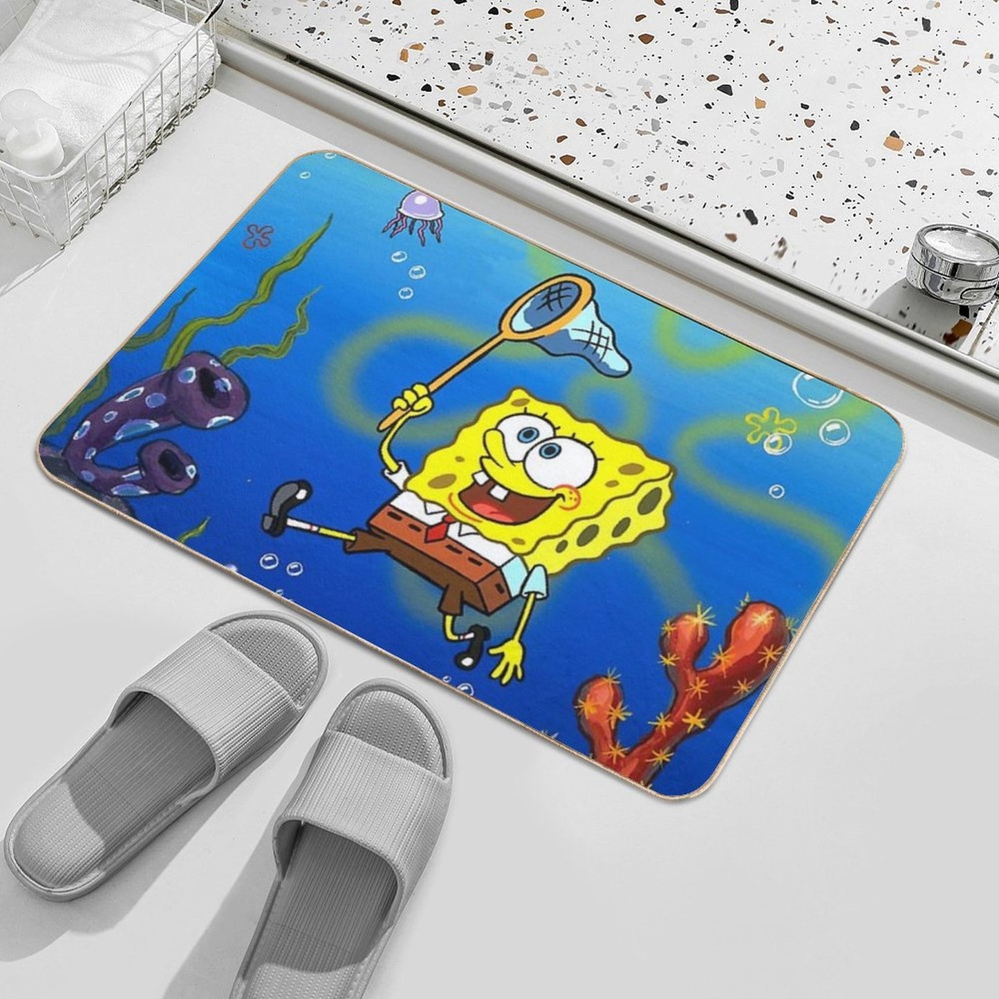 SpongeBob SquarePants Jellyfish Fun  Versatile Bath Mat