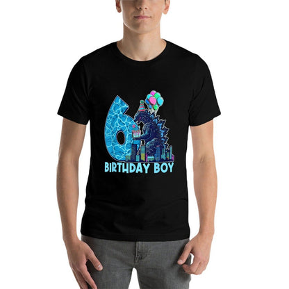 Birthday Boy Kaiju Vintage Birthday Monster 6 Year Old  Tagless Design T-Shirt