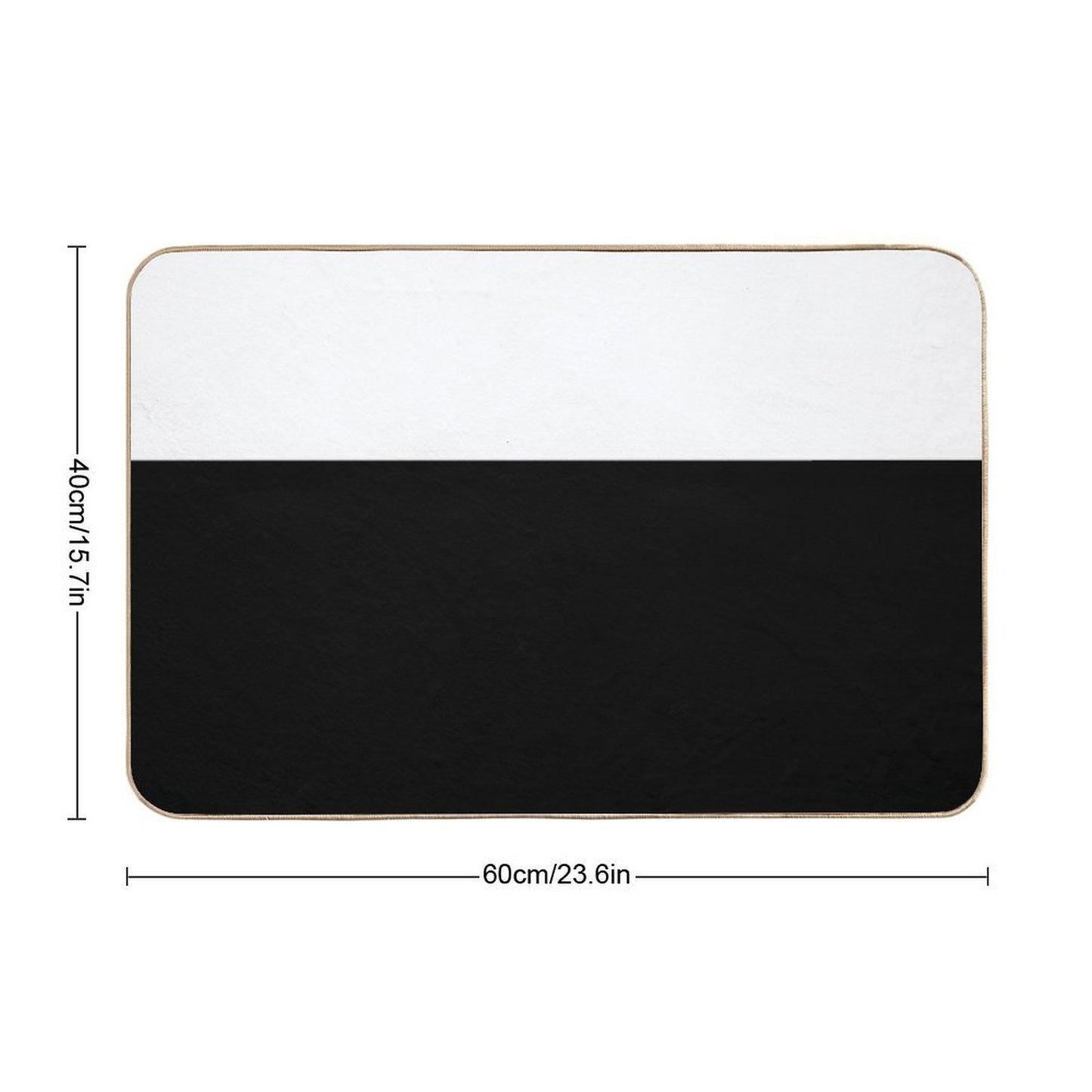Black White Color Block  Versatile Bath Mat