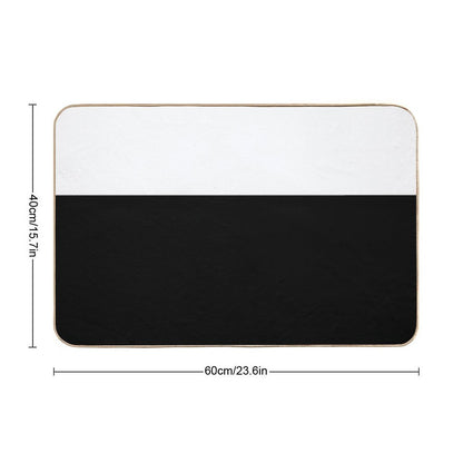 Black White Color Block  Versatile Bath Mat
