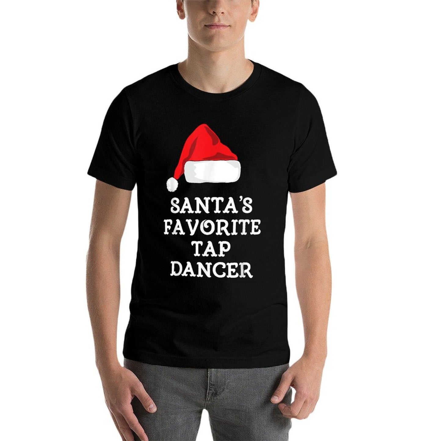 Santas Favorite Tap Dancer Christmas Funny Dancing Dance  Polyester Blend T-Shirt