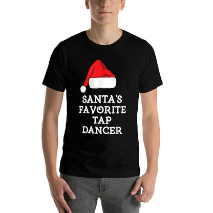 Santas Favorite Tap Dancer Christmas Funny Dancing Dance  Polyester Blend T-Shirt