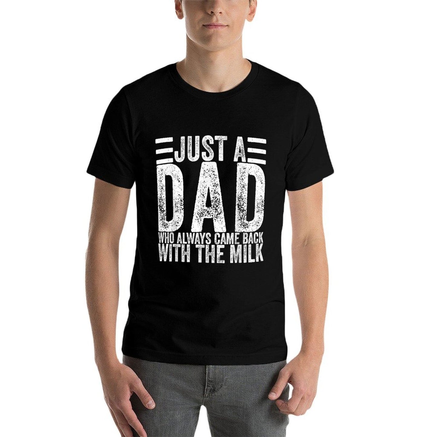 Just A Dad Who Always Came Back With The Milk  Vintage-inspired T-Shirt