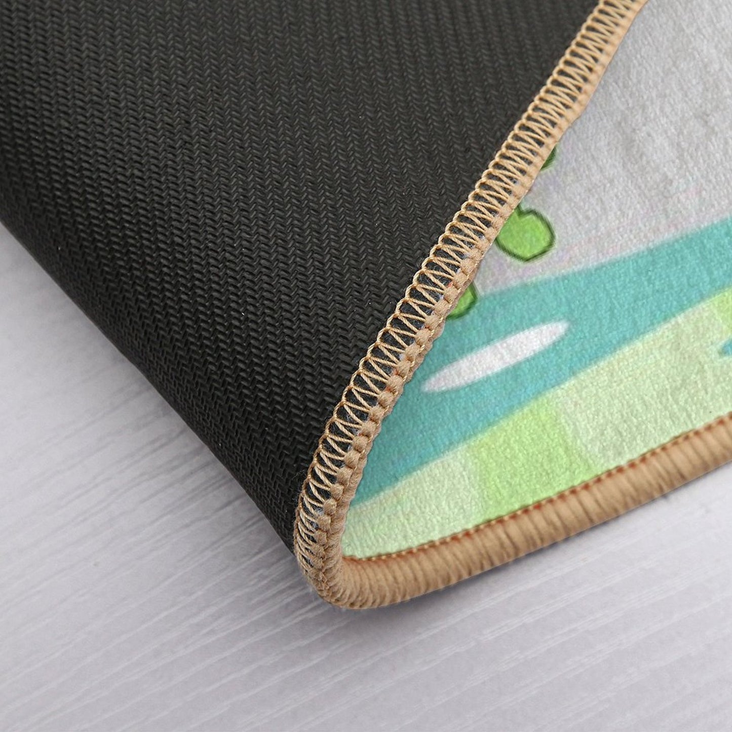 Cute Green Frog in A Bathtub of Bubbles  Dirt-Trapping Bath Mat